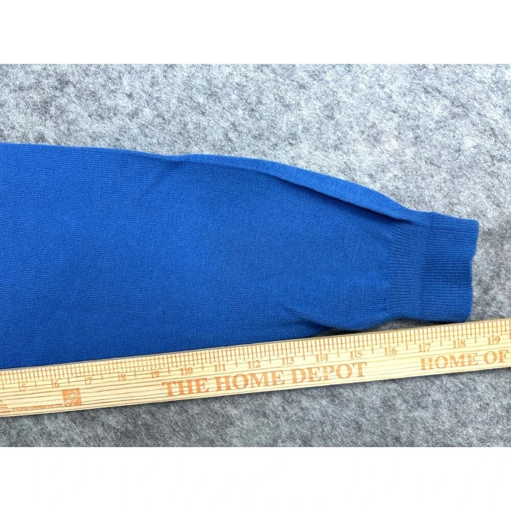 Vtg Honda Blue V-Neck Wool Long Sleeve Men’s Sweater XL